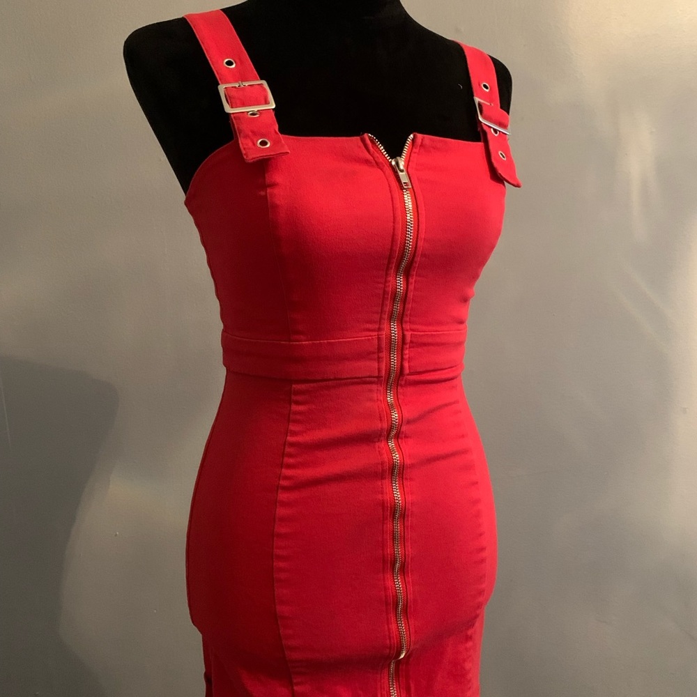 Zip Up Mini Dress